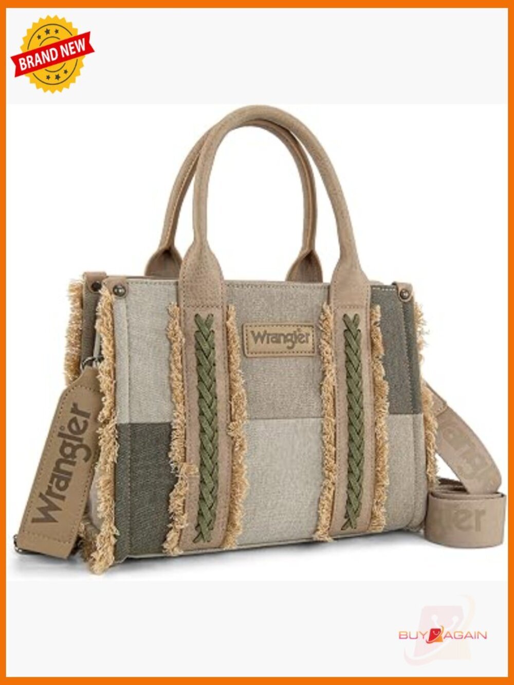 Canvas Woven Tote Bag with Guitar Strap Retro Boho Shoulder Bag